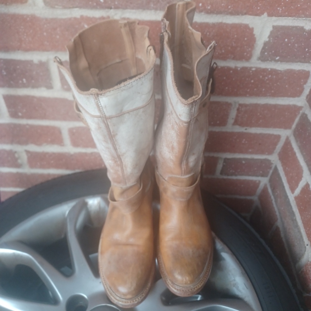 Bed stu Calf High Distressed Leather Women Boots 9.5